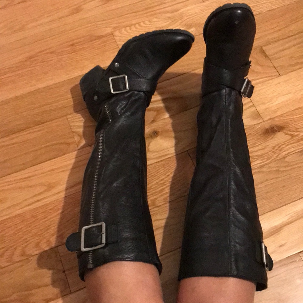 Black Moto Boots